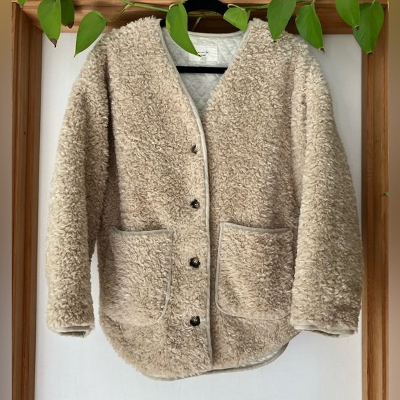 Amente Wool blend Sherpa Coat - Picture 4 of 7